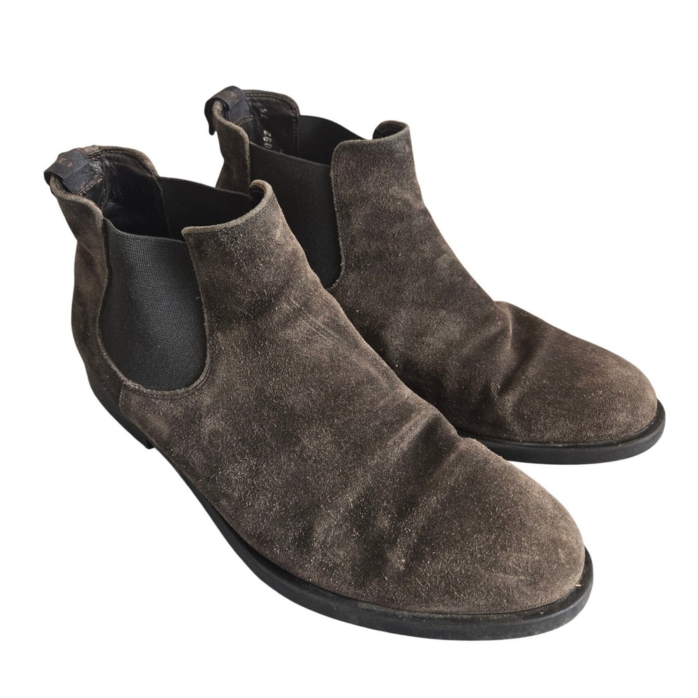 Fratelli Rossetti Men's Suede Boots Slip On Brown Casual Size 7.5 Made‎ in Italy